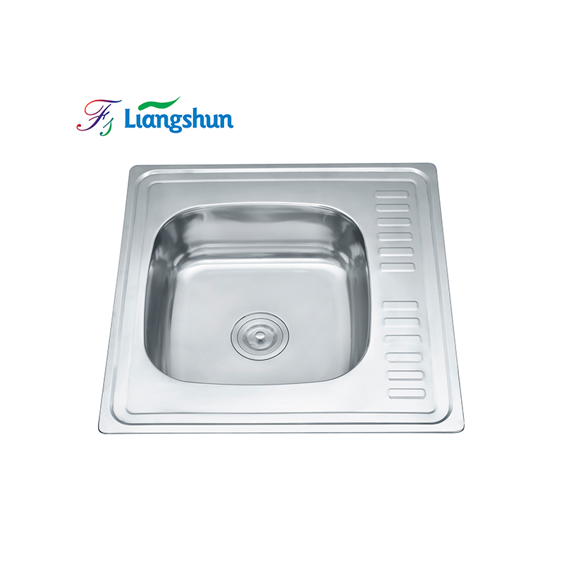 Fregadero de cocina de tamaño estándar de acero inoxidable LS-6060 con escurridor